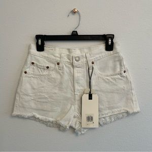 Levi’s White Cutoff Shorts - Size 26